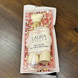 Laura Geller Face It All 2 Piece Face Brush Set - Kabuki & Dual-Ended Blush